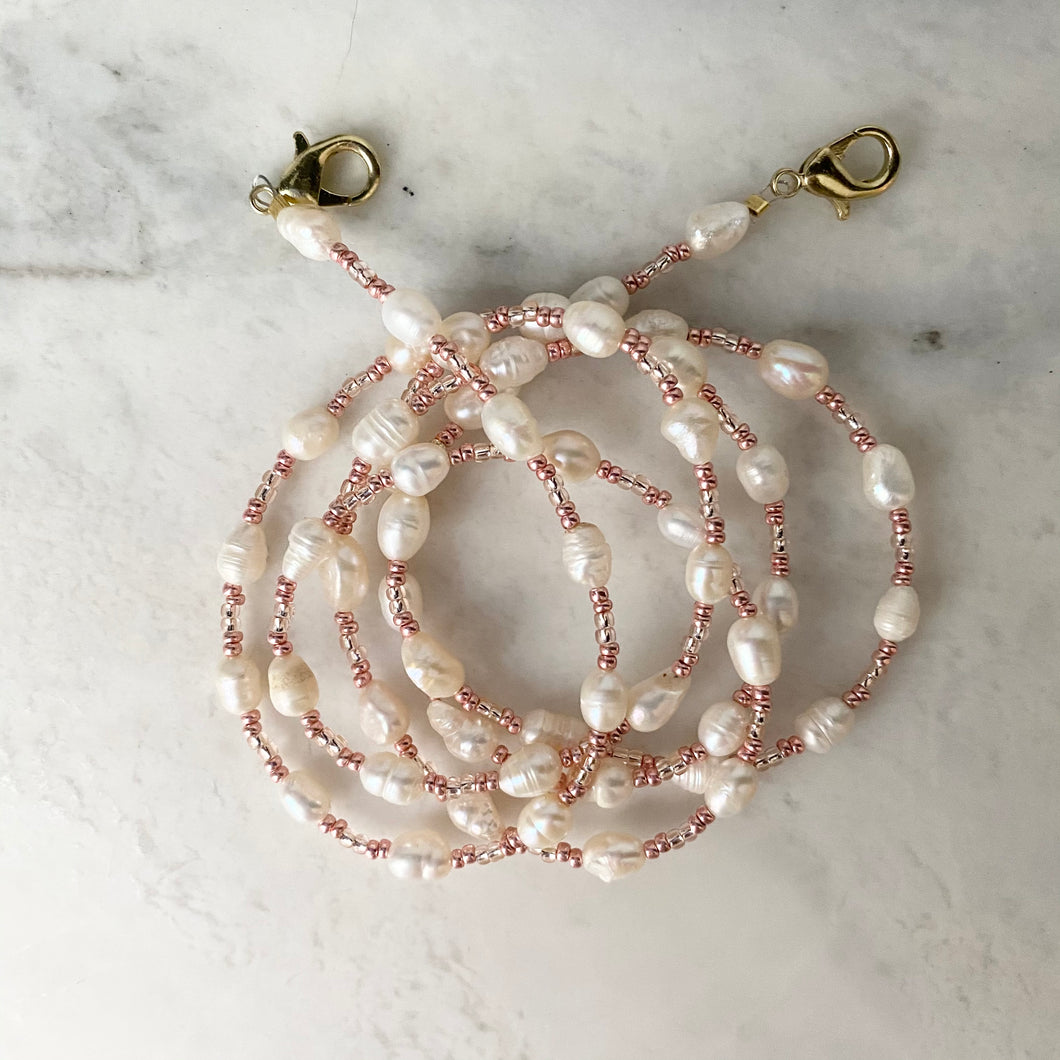 Metallic Two-Toned Pink and Pearl